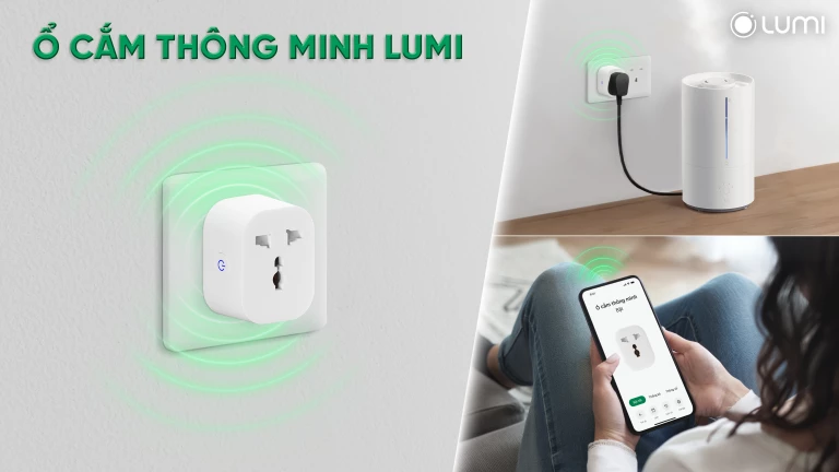 Ổ cắm thông minh Lumi: Hẹn giờ bật/tắt, giám sát tiêu thụ điện qua kết nối Wifi